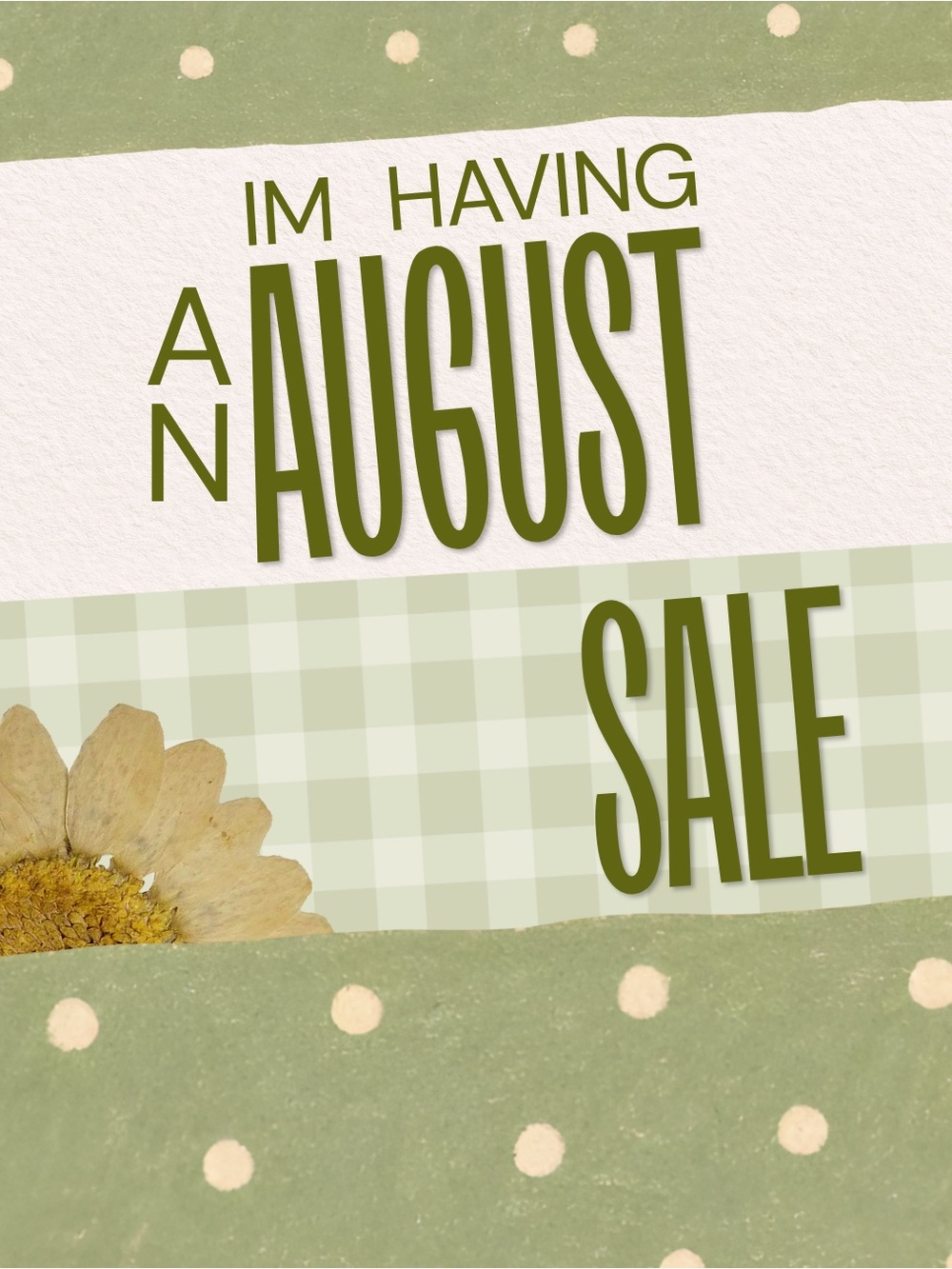 August sale! THE WHOLE MONTH! Sales change theme weekly, more info down below ⬇️